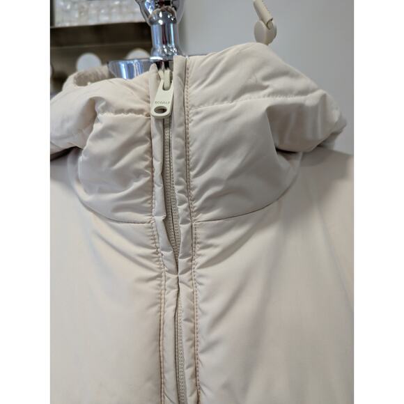 Goop by Ecoalf Womens Beige Hooded‎ 3/4 Sleeve Puffer Poncho Coat Jacket Size OS - Picture 10 of 12